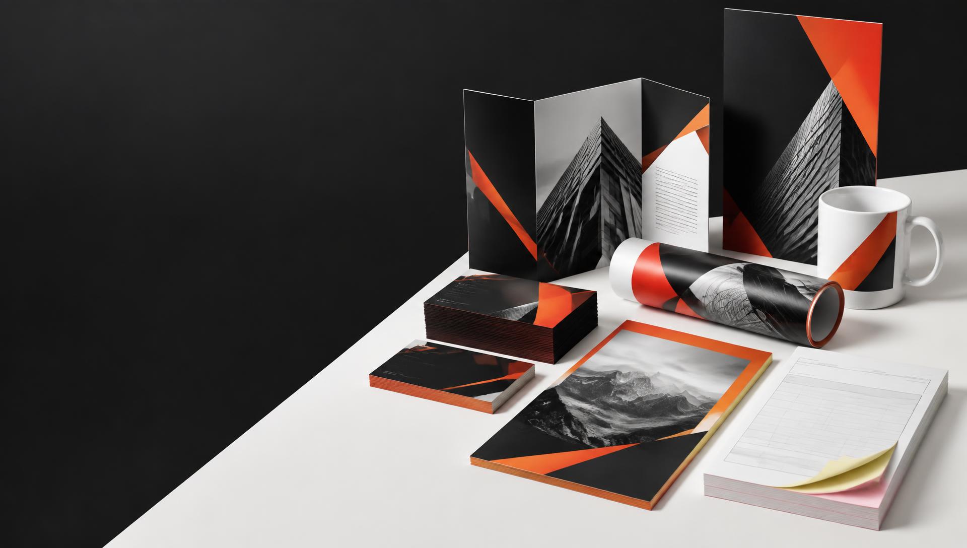 Custom printed business cards, brochures, forms, banners and mugs